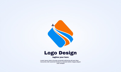 business company travel logo vector template abstract material