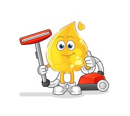 Wall Mural - oil clean with a vacuum . character vector