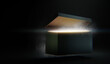 © Petr - Mysterious pandora box opening with rays of light, high contrast image. 3D Rendering, illustration