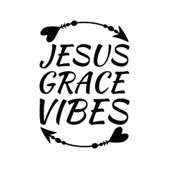 Canvas Print -  JESUS Grace VIBES. Christian Quote