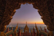Wat Phra That Doi Phra Chan,  Sunrise view point of  Lampang, North of Thailand