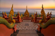 Wat Phra That Doi Phra Chan,  Sunrise view point of  Lampang, North of Thailand