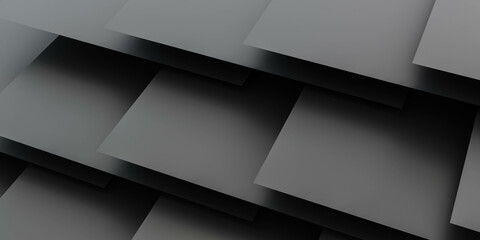 Wall Mural - abstract dark plates minimalistic design background wallpaper backdrop 3d render illustration