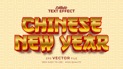 Poster - Editable text style effect - chinese new year text in style theme