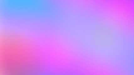 Wall Mural - Holographic Unicorn Gradient. Trendy neon pink purple very peri blue teal colors soft blurred background