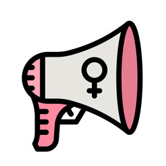 Poster - protest line icon