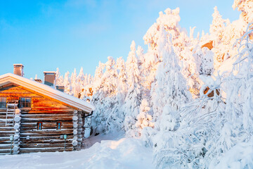 Canvas Print - Winter landscape in Finland