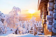 Winter Landscape In Finland