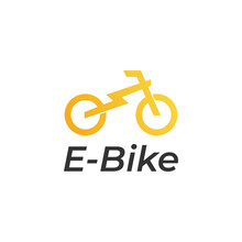 Electric Bike Bicycle Logo Vector Icon Illustration