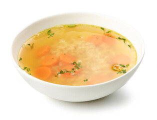 Poster - bowl of chicken broth soup