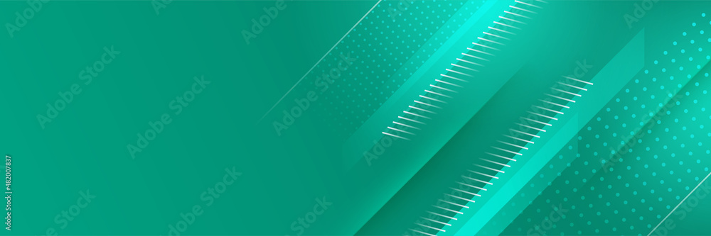 Corporate business green wide banner design background. Abstract modern ...