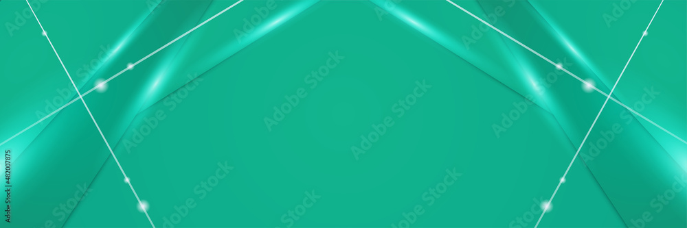 Corporate business green wide banner design background. Abstract modern ...