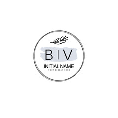 BV Hand drawn wedding monogram logo