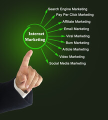 Wall Mural -  Nine channels of Internet Marketing