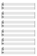 Ready music sheet for music notebook in vector format
