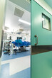 Emergency light hospital ward. indoor modern doctor emergency clean room.