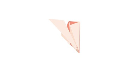 Wall Mural - Paper plane icon animation best cartoon object on white background