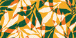 © tabosan - Leaves illustration background. Seamless pattern.Vector. 葉っぱのイラストパターン