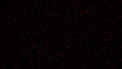 Wall Mural - abstract burning particles in a chaotic flight in the boundless galactic space. 3d. 4k. isolated bla