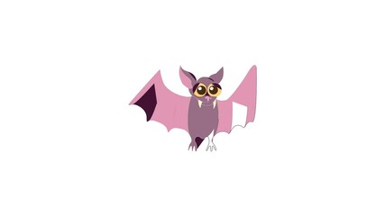Wall Mural - Bat icon animation best cartoon object on white background