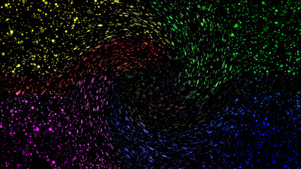Wall Mural - abstract gradient energy tunnel in the galaxy. black holes swallow particles. vortex energy flows. 3