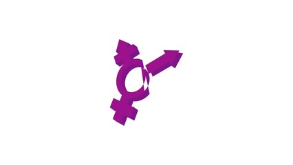 Sticker - Transgender sign icon animation best cartoon object on white background
