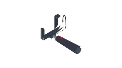 Poster - Selfie stick icon animation best cartoon object on white background