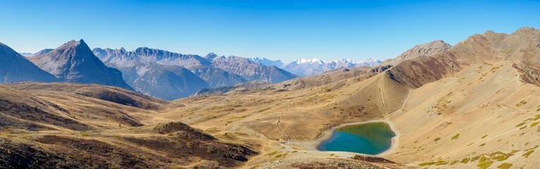 Sticker - Lake Gignoux in french alps, Ecrins national park, France