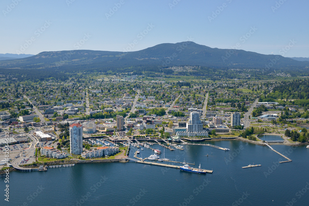 Aerial photo of Nanaimo, British Columbia
