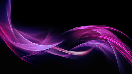 Wall Mural - purple waves on dark