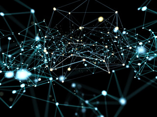 Connection structure with nodes