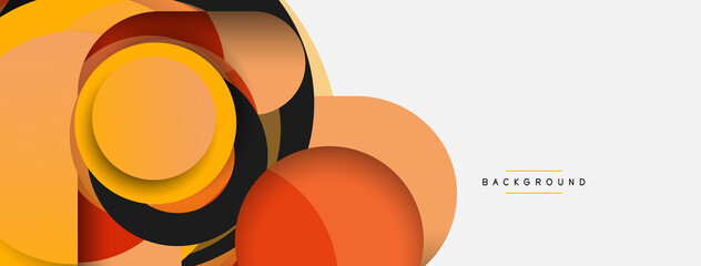 Circle and round shapes abstract background. Vector illustration for wallpaper banner background or landing page