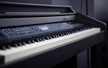 Wall Mural - Close-up of keys of an electronic piano.