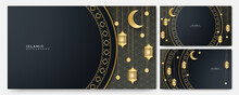 Elegant Mandala Arabic Black Gold Islamic Design Background