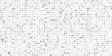 Vector Streaming Binary Code Background. Matrix Background With Numbers 1.0. Coding Or Hacking Concept. Vector Illustration.