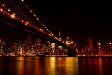 Fototapeta  - ニューヨークのダウンタウン・マンハッタン、アメリカ夜景観光