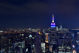 Fototapeta Miasto - ニューヨークのダウンタウン・マンハッタン、アメリカ夜景観光