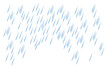 Rain transparent background. Water drops rainfall vector pattern