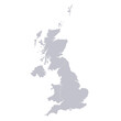 Infographics of United Kingdom map, individual regions blank