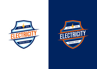 Iconic Emblem Electricity Logo Template