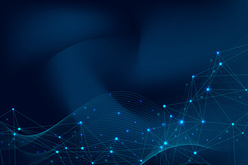 Fototapete - Big data visualization. Social network or business analytics representation. Abstract graphics. Futuristic infographic illustration.
