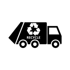 Poster - Recycling truck icon isolated on white background