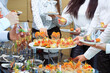 © davit85 - Food Buffet Catering Dining Eating Party Sharing Concept. people group catering buffet food