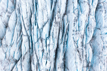 Wall Mural - climate change matters. iceland. destruction of the glacier in iceland due to global warming. aerial