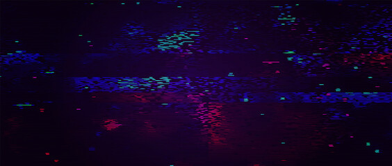 Wall Mural - glitch on dark background. abstract vector digital backdrop