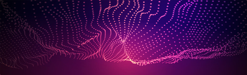 Digital technology background. Neural network or big data concept illustration. Blockchain, database in global information field