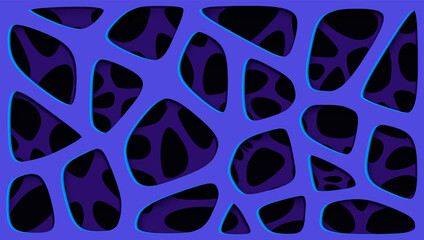 Wall Mural - abstract voronoi blocks cell pattern. 3d geometric vector background design