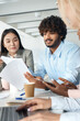 © Stock 4 You - Diverse startup work team brainstorming strategy solution at office table