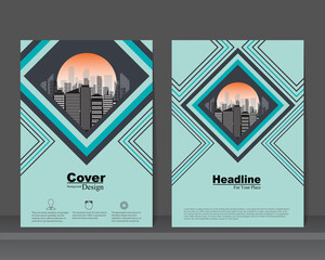 Corporate Book Cover Design in Business Concept