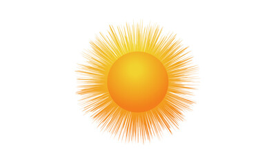 Poster - Sun icon. Yellow sun star icon. Summer, Sunlight, Nature, Sky. Vector illustration isolated design.